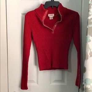 Adjustable neckline sweater